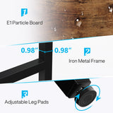 Tribesigns 78.74’’ Two Person Desk with 2 Drawers, Long Double Computer Desk Gaming Table with Shelves, Industrial Study Writing Table Workstation for Home Office, Rustic Brown Tribesigns