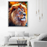 Zariocy 5D Diamond Art Kits for Adults Lion, DIY Diamond Painting Art Animals Round Full Drill Crystal Diamond Embroidery Paintings Arts Craft for Home Office Wall Decor 12x16 inch Zariocy