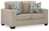 Signature Design by Ashley Deltona Contemporary Loveseat with 2 Accent Pillows, Beige Signature Design by Ashley