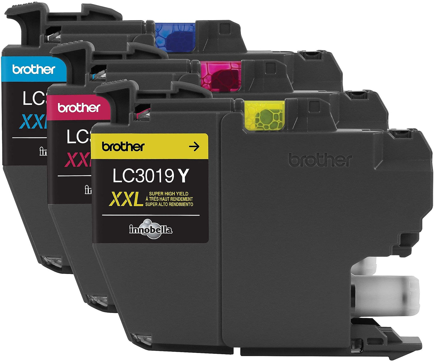 Brother Printer LC30193PK Super High Yield XXL 3 Pack Ink Cartridges- 1 Ea: Cyan/Magenta/Yellow Ink