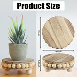 yunmanqiji 2 Pack Wood Riser, Risers for Decor，Pedestal Stand，Display Stand apply to Home Decor，Farmhouse Decor，Tiered Tray Decor(Brown, 4 Inches)… yunmanqiji