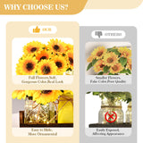 BLEUM CADE Centerpieces Table Decorations - 3Pcs Sunflowers Artificial Flowers in Mason Jars with Wood Tray, Dining Table Centerpiece Decor, Coffee Table Farmhouse Living Room Home Decorations BLEUM CADE