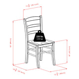 Winsome Wood Ladder Back Chair, Light Oak, 2 Pieces (34232), FURNITURE Winsome