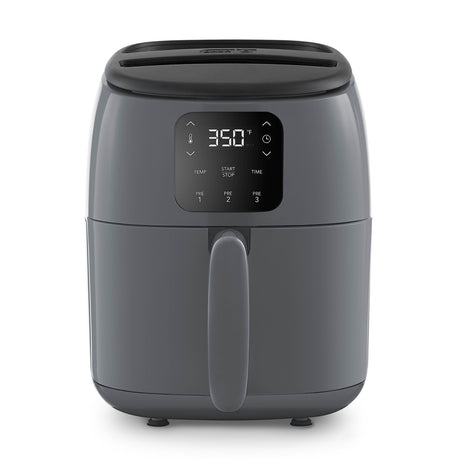 DASH Tasti-Crisp™ Electric Air Fryer Oven, 2.6 Qt., Grey – Compact Air Fryer for Healthier Food in Minutes, Ideal for Small Spaces - Auto Shut Off, Digital, 1000-Watt DASH