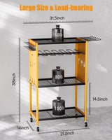 FHXZH Power Tool Organizer with Wheels - Garage Power Tools Storage Cart, Large Rolling Drill Holder Cordless Battery Storage, Heavy Duty Floor Standing Utility Rack Gift for Men, Husband, Father FHXZH