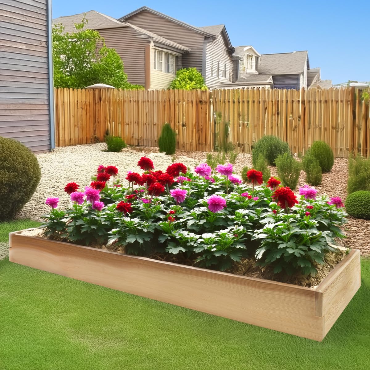 All Things Cedar RG72 6-ft x 2-ft Cedar Raised Garden Box | Expandable Plant Bed, Stackable Wooden Planter - Easy Assembly, Western Red Cedar Build, Outdoor Vegetable Gardening Solution All Things Cedar