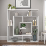 Ada Home Décor Briscoe Bookcase, 49'' x 51'' x 8.5'', White Ada Home Decor