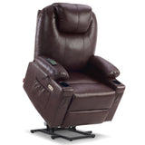 MCombo Large Power Lift Recliner Chair with Massage and Heat for Tall Elderly People, 3 Positions, Cup Holders, and USB Ports, Faux Leather 7516 (Large, Dark Brown) MCombo