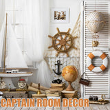 2 Pack Fish Net Decorations for Party, Natural Cotton Hawaiian Party Fishing Net Decorative, Nautical Themed Cotton Fishnet Under The Sea Pirate Ocean Beach Decor BWEALT