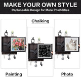 MOCAS Hidden Gun Storage, Hidden Wall Gun Safe Pistol Rack Shelf with 3 Hooks for Secret Decor Concealment Furniture, Art Storage Cabinet Wooden Storage Shelves Indoor Picture Frame(Black) MOCAS