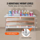 VEVOR 24 x 72 x 36 Inch Stainless Steel Work Table, Commercial Food Prep Worktable Heavy Duty Prep Worktable, Metal Work Table with Adjustable Height for Restaurant, Home and Hotel VEVOR