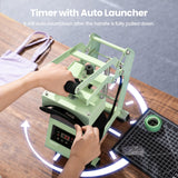 Hat Press Heat Machine for Caps with 2 Platens, Precise Temp&Timer Control, Hat Heat Press with Timer Auto Starter, Sublimation Hat Press for Trucker Hat & Iron on Vinyl, Heat Transfer (Light Green) EENOUR