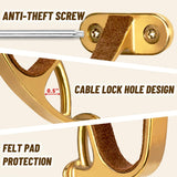 LOIUO Gun Rack Storage Wall Mount Rifles Shotgun Hooks Horizontal Metal Hangers for Storing Shotguns Rifles Archery Bow Heavy Duty Steel (Gold) LOIUO