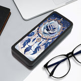 5D Diamond Painting Eye Glass Case Glasses Storage Box, DIY Dreamcatcher Net Diamond Art Painting Sunglass Case for Adults, Handmade Diamond Art Glasses storage Art Craft Gift Travel Sunglass LazyFold