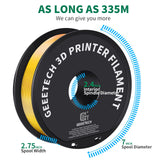 Geeetech Yellow PLA Filament 1.75mm, 3D Printer Filament Dimensional Accuracy +/- 0.03mm, Upgrade Tidy Winding Tangle-Free, 1kg Spool(2.2lbs) Fit Most FDM 3D Printers Geeetech