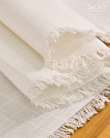 Letjolt White Table Runner 72 Inches Farmhouse Table Runner Slub Texture Cotton Linen Table Decor Rustic Home Table Decoration Wedding Reception Bridal Shower Letjolt