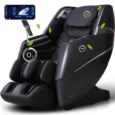 MeitFith Upgrade 4D Massage Chair Zero Gravity | Massage Chair Full Body and Recliner AI Voice Control Auto Legrest Calf & Foot Rollers Heated | Program Customization Black