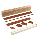 Mellow Naturalista Classic Solid Wood Platform Bed Frame - Queen Size, Cherry Finish, No Box Spring Required Mellow