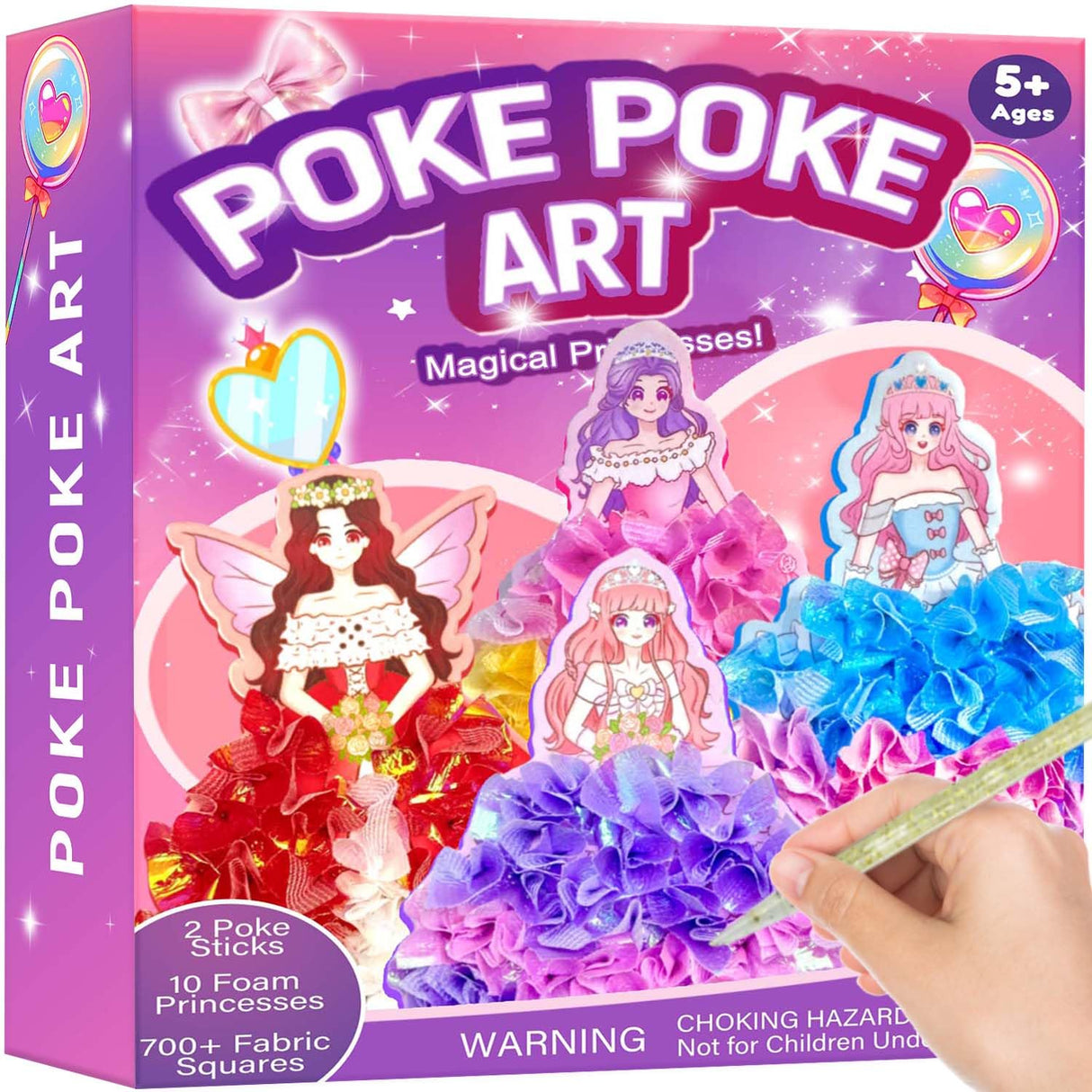 Poke Art for Kids Ages 4-8，Poke in Kits Princesses Crafts Gift Birthday for Girls 4 5 6 7 8 9 Years Old, Arts and Crafts for Kids 4-6，Pretty Pretty Princess Game Generic