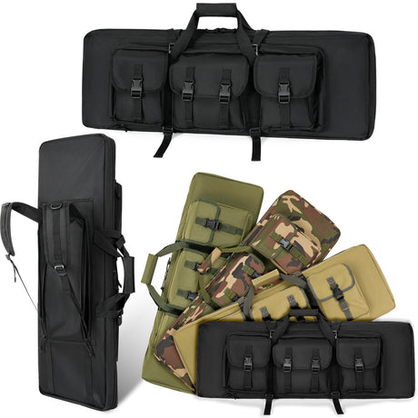 DULCE DOM 36 inch Double Rifle Case Soft Bag Gun Case, Perfect for Rifle Pistol Firearm Storage and Transportation, All Around Shooting Range Tactical Rifle Backpack, Indoor Outdoor DULCE DOM