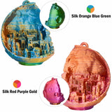 PLA Filament 1.75mm, Tri-Colors 3D Printer Filament, Rainbow PLA Filament Bundle, Coextrusion 3D Filament with Silk PLA Color Change, 3D Printing Filament +/-0.02mm, 200g X 4 Spool OVVNYXE