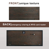 LAPTAIN Husband Gift-Rustic Floating Shelf with Hidden Compartment for Gun Storage, Wall Shelves for Living Room Décor, Wooden Concealment Shelf, RFID Lock, Espresso LAPTAIN