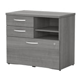Bush Business Furniture Studio C Office Storage Cabinet with Drawers and Shelves, Platinum Gray (SCF130PGSU) Bush Business Furniture
