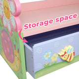 Fantasy Fields Magic Garden Multi-Tiered Wooden Children's Bookshelf and Storage Drawers, Multicolor Fantasy Fields