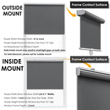 TOVALOR Cordless 100% Blackout Roller Shades for Windows,UV Protection Pull Down Shades,Room Darkening Door Blinds Thermal Insulated Fabric for Home Office and Bedroom(14" W x 72" H,Grey) TOVALOR