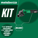 Metabo HPT Angle Grinder | 4-1/2-Inch | 12 Amp | AC Brushless Motor | Variable Speed | 3-Position Side Handle | G12VE2 Metabo HPT