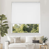 ChrisDowa Cordless Free-Stop 100% Blackout Blinds for Windows, Roller Windows Shades with Thermal Insulated, UV Protection Fabric for Living Room, Office and Home. Easy to Install.White,34" W X 72" H ChrisDowa