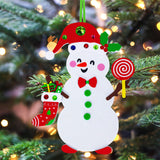 Winlyn 24 Sets Christmas Craft Kits Winter Crafts DIY Christmas Snowman Ornaments Decorations Art Sets Snowman Christmas Foam Stickers Arts and Crafts for Kids Holiday Art Project Classroom Activities Winlyn