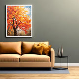 XTXGERL Paint by Number for Adults, Maple Tree Fall Foliage, Oil Painting for Beginner Students, DIY Acrylic Painting Kit for Room Decor Gift for Birthday Festival 16x20 Inch XTXGERL