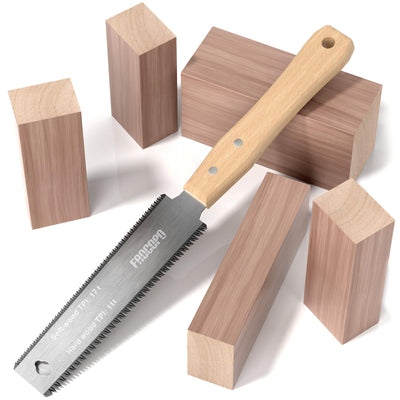 Frocopo Hand Saw Woodworking Tools, 6-Inch Pull Saw, Flexible Double-Edge Blade 17/11 TPI, Japanese Flush Cut for DIY Craft, Non-Slip Wood Handle, Sharp & Lightweight for Woodworking and Garden Trim