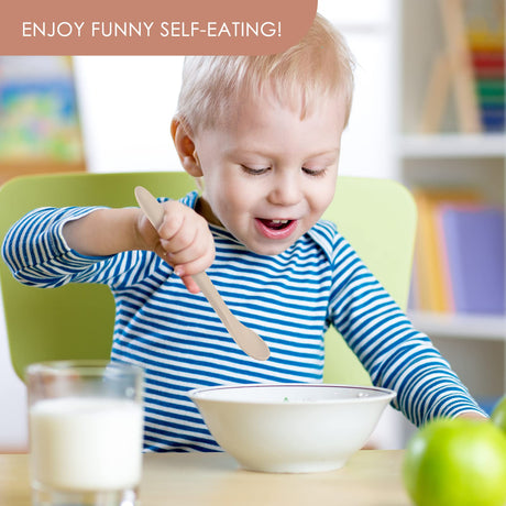 6-Piece Silicone Feeding Spoons for First Stage Baby and Infant, Soft-Tip Easy on Gums I Training Spoon | Baby Utensils Feeding Supplies, Dishwasher & Boil-proof NETANY