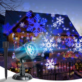 Vanthylit Christmas Projector Lights Outdoor, White Blue Snowflakes Projection Outside, Waterproof LED Landscape Christmas Light for Window Yard House Party Xmas Indoor Decor Vanthylit