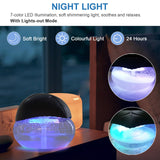 ap airpleasure Water-Based Purifier Air Washer, Air Revitalizer & Freshener, Air Fresher with 7 LED Color Changing Light for Rooms (Black) ap airpleasure