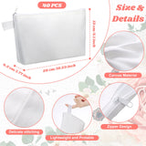 Saintrygo 40 Pcs Sublimation Makeup Bags Blank Canvas Bag DIY Heat Transfer Cosmetic Makeup Bags Sublimation Cosmetic Canvas Pouch for Travel Toiletry DIY Crafts(5 x 10 x 1.8 Inches) Saintrygo