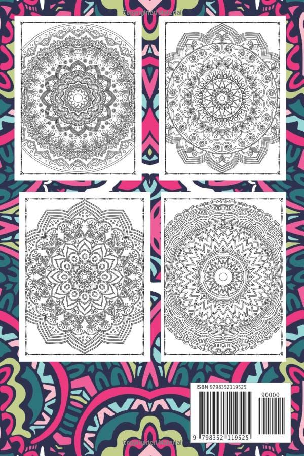 Mindfullness coloring book for adults: Adult Coloring Book, Stress Relieving Mandala Art Designs, Relaxation Coloring Pages WoodArtSupply