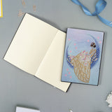 DIY 5D Diamond Art Painting Notebook Kits Moon Fairy Girl Princess Leather Cover Special Shaped Journal Sketchbook Crystal Diamond Art Hardcover Dairy Book Birthday Gift 8.26x5.9IN Generic