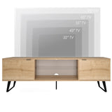 Atelier Mobili Mid Century Modern TV Stand 75 inch | Farmhouse Entertainment Center with Storage | TV Stand for 75 Inch TV | Oak TV Stand for Living Room Entertainment Center for Bedroom TV Stand ATELIER MOBILI THE LEADER OF THE INTERCHANGEABLE FURNITURE