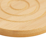 Juvale Set of 6 Bamboo Wood Coasters with Holder for Coffee Table, Hot Drinks, Beverages, Housewarming Gift (4.3 in) Juvale