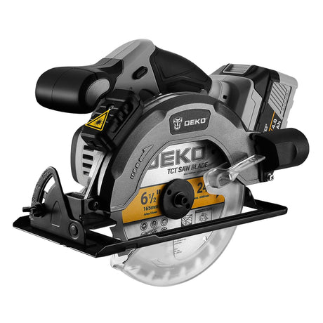 DEKOPRO 20V Cordless Circular Saw, 6-1/2-Inch Blade, 4500 RPM Circular Saw Cordless DEKOPRO