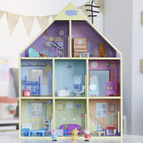 Peppa Pig Wooden Deluxe Playhouse, 8 Rooms, Includes 2 Fun Figures and 29 Accessories, Made of Responsibly Sourced Wood, for Ages 3 and Up (Amazon Exclusive) Peppa Pig