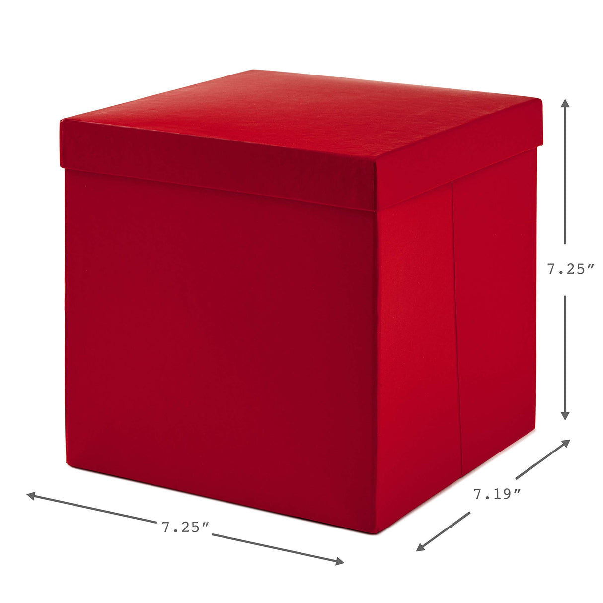Hallmark Medium Gift Box with Lid and Shredded Paper Fill (Red 7 inch Box) for Birthdays, Graduations, Anniversaries, Christmas, Valentine's Day, All Occasion Hallmark
