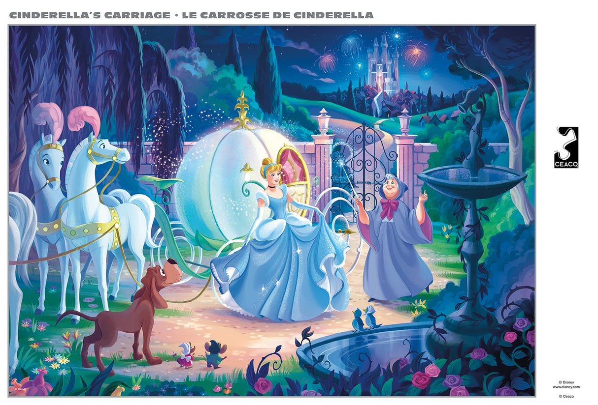 Buffalo Games - Silver Select -Disney - Cinderellas Carriage - 500 Piece Jigsaw Puzzle for Adults -Challenging Puzzle Perfect for Game Nights - Finished Size is 21.25 x 15.00 Buffalo Games
