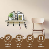 Rooty Heart Windmill Key Holder for Wall Mount, Key and Mail Holder for Wall with Key Shelf, Keys Holder on Wall, Farmhouse Decor Rooty Heart