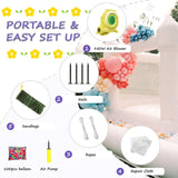 White Bounce House with Slide& Ball Pit for Adults,Commercial PVC 15FT Large Inflatable Bounce House Castle Outdoor with 950W Powerul Blower,Wedding Birthday Party Decorations 15x15x10FT awesmflate