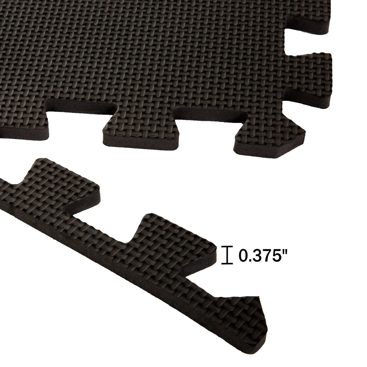EVA Foam Mat Tiles 24-Pack - 96 SQ FT of Interlocking Padding for Garage, Playroom, or Gym Flooring - Exercise Mat or Baby Playmat by Stalwart (Black) Stalwart