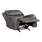 Lexicon Rocker Recliner Chair, Reclining Rocking Chair, Home Theater Reclining Seat, Manual Recliner Seat for Living Room, Nursery, Bedroom, Office, Apartment, Grey Lexicon
